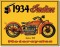 1934 Indian Motorcycle - plechová cedule,