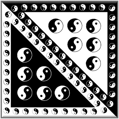 Bavlněný šátek - Jing&Jang
