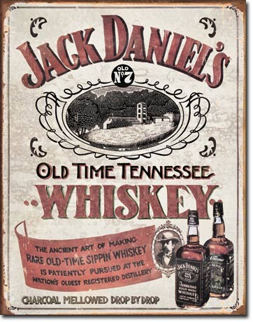 Jack Daniels - Sippin Whiskey - plechová cedule, 40x32 cm