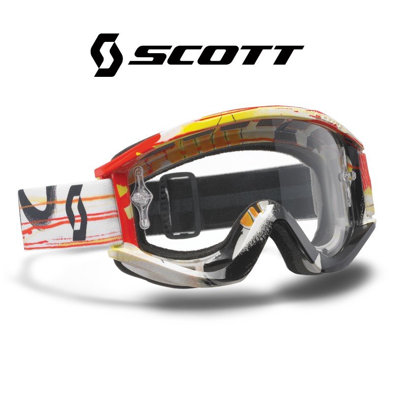 Motokrosové brýle SCOTT RECOILXI PRO Paint Orange , čiré sklo