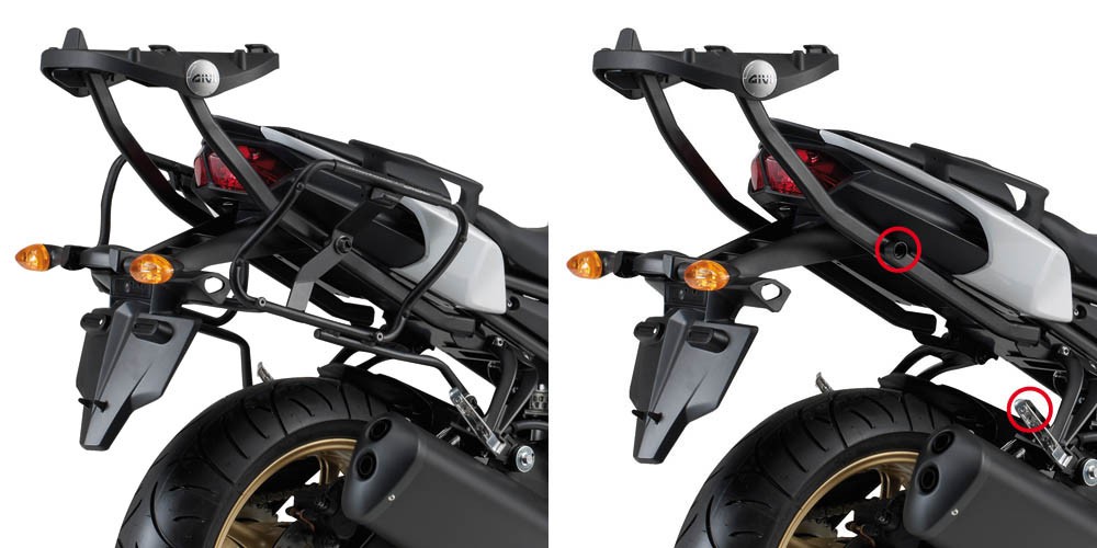 Yamaha FZ8/Fazer (10-) - trubkový nosič bočních kufrů V35, Givi