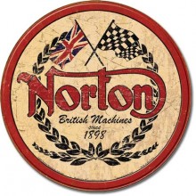 Norton Logo Round - plechová cedule,