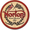 Norton Logo Round - plechová cedule, prům. 30cm