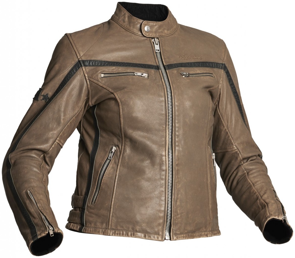 310 Lady - dámská kožená bunda Halvarssons Khaki/Black