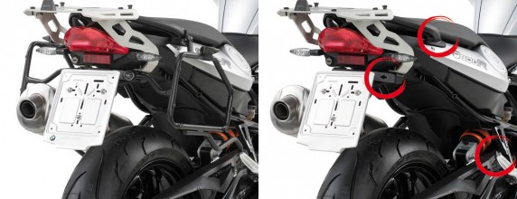 BMW F 800 R (09-) demontovatelný boční nosič Givi