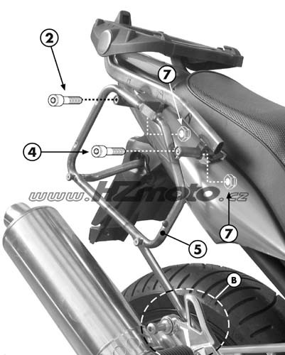 Yamaha FZS 1000 Fazer (03-05) - boční trubkový nosič Givi PL349