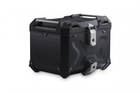 Hliníkový, roboticky svařovaný kufr TRAX Adventure 38 litrů, stříbrný, top box