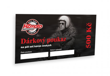 Dárkový poukaz HZmoto - 500 Kč