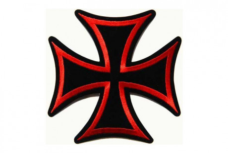 Nášivka Maltézský kříž - červený