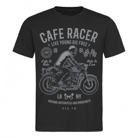 Pánské tričko Cafe Racer 1961 černé