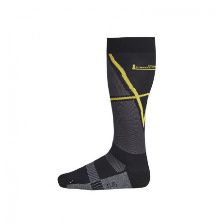 Podkolenky LINDSTRANDS COOL SOCK BLACK/YELLOW