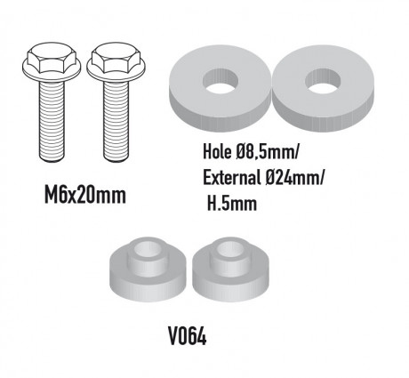 Moto Guzzi V7 IV Special (21-), KZ - montážní sada 8206KIT pro horní nosič Givi SR8206