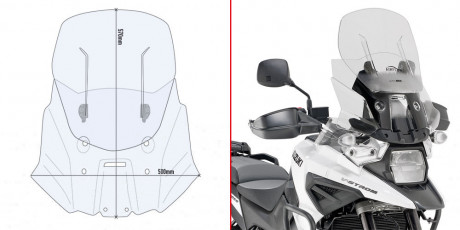 Suzuki V-Strom 1050 / XT (20-) - posuvné plexi Airflow Givi AF3117