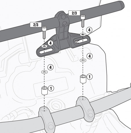 Honda CB 1000 R (08-17) - Specifická montážní sada 04SKIT pro držák GPS S900A