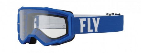 Brýle Focus, Fly Racing - USA (bílá/modrá, čiré plexi)