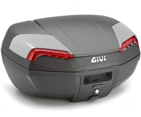 E46N Riviera kufr GIVI černý, červené odrazky