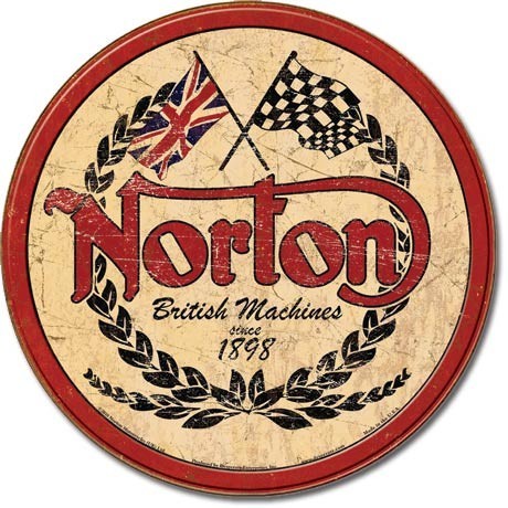 Norton Logo Round - plechová cedule,