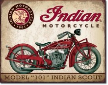 Indian Scout - plechová cedule, 40x32 cm