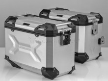 Honda NC 700 X / XD / S / SD (11-) - sada bočních kufrů TRAX Adventure 45 l s nosičem - stříbrné 