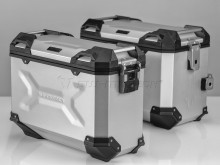 Honda CBF 1000 F (10-) - sada bočních kufrů TRAX Adventure 45/37 l s nosičem - stříbrné KFT.01.730.70000/S