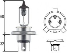 Žárovka H4 12V 60/55W P43t - 38 Hella 