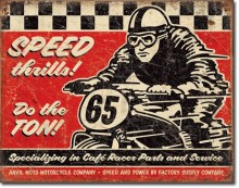 Speed Thrills - plechová cedule, 40x32 cm
