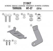 Yamaha MT-07 (14-17) montážní kit 2118KIT pro samostatnou montáž podpěr brašen 