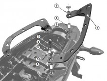 Kawasaki Versys 650 (10-) - adaptér bočního nosiče, Givi 450KIT 