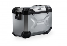 Hliníkový kufr TraX ® Adventure 45 litrů - stříbrný levý 