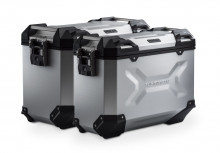 Moto Guzzi V85 TT (19-) - sada bočních kufrů TRAX Adventure s nosiči stříbrné kufry