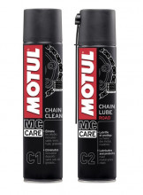 Motul Chain Clean C1 / Lube Road C2+, sada 2ks 