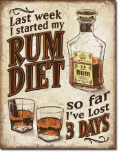 Rum Diet - plechová retro cedule 40...