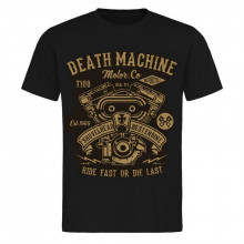 Pánské tričko Deat Machine Shovelhead černé 