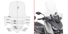 Yamaha X-Max 125/300/400 (18-) - čiré plexi Givi D2136ST 