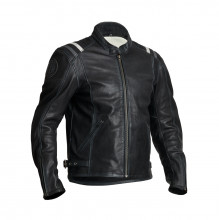 Halvarssons SKALLTORP, kožená motocyklová bunda, černá 