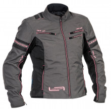 Lindstrands Liden Grey/pink- dámská textilní motocyklová bunda 