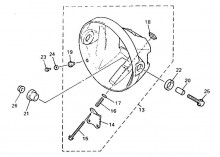 Tělo světlometu OEM Yamaha XJR 1200/1300 (95-03) 