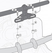 Honda CB 1000 R (08-17) - Specifická montážní sada 04SKIT pro držák GPS S900A/S901A 