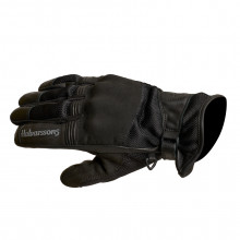 Halvarssons GLA, letní rukavice černé textil/kůže 