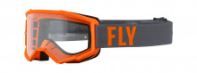 Brýle Focus, Fly Racing - USA (šedá/oranžová, čiré plexi) 