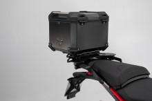 Ducati Multistrada 950 (16-) - Sada horního nosiče s kufrem TRAX Adventure, SW-Motech Černý kufr