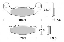 Brzdové destičky SBS 615LS 