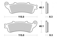 Honda XL 1000 V Varadero (99-06) - brzdové destičky přední Brembo , bez ABS