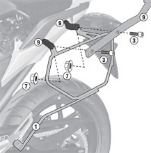 Honda NC 700 / 750 X / S (12-15) - trubkový držák bočních brašen EASYLOCK Givi TE1111