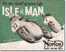 Norton - Isle of Man - plechová cedule, 